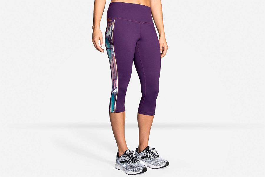 Brooks Greenlight Women Apparel & Running Capri Purple RUV963204